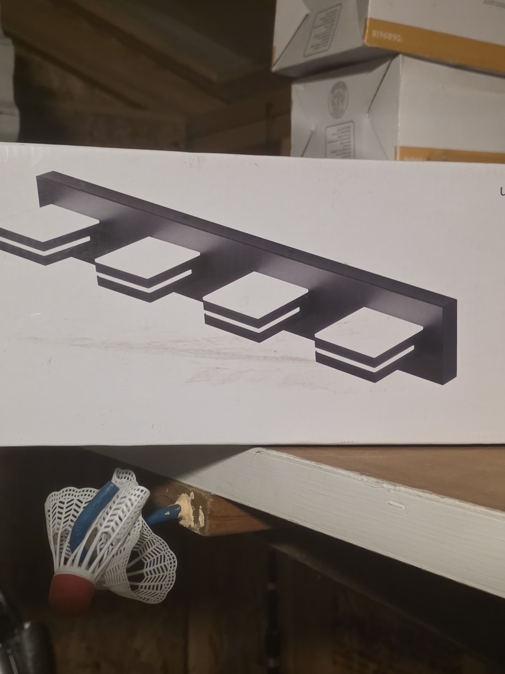 Modern Black Wall Vanity Light with White Diffusers